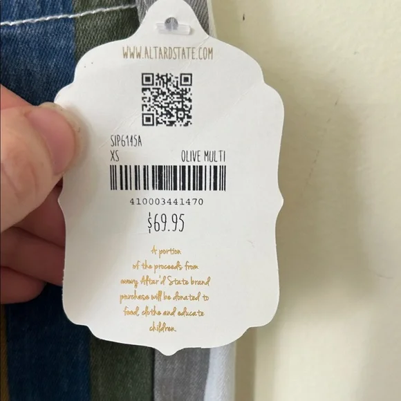 Altar'd State Multicolor Striped Flare Bell Bottom Jeans Size XS - Picture 7 of 15